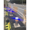 Security retractable road block barriers bollards